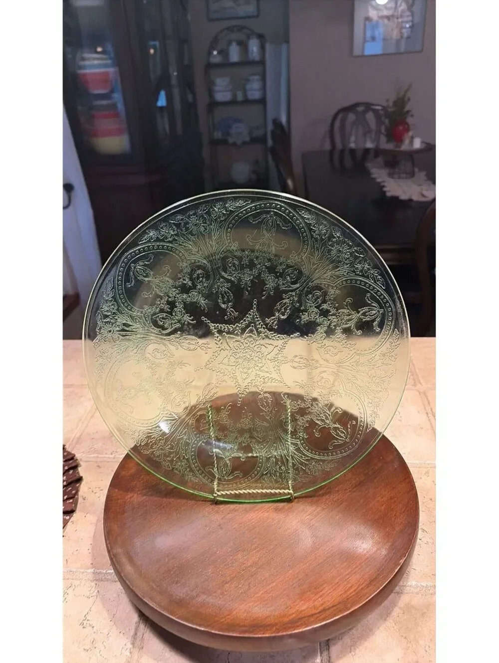 31. Indiana glass Plate.  She's a glower!